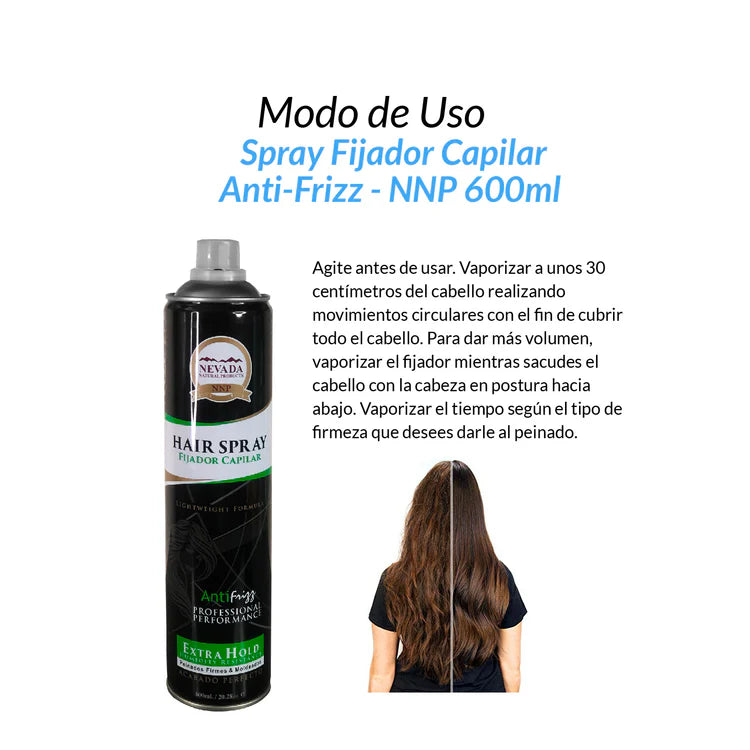 Spray Fijador Capilar Antifrizz