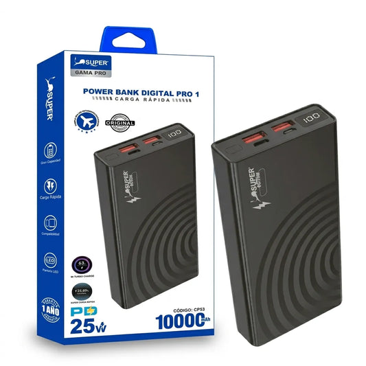 Cargador Portatil  10000 mAh Power Bank Digital Pro 1