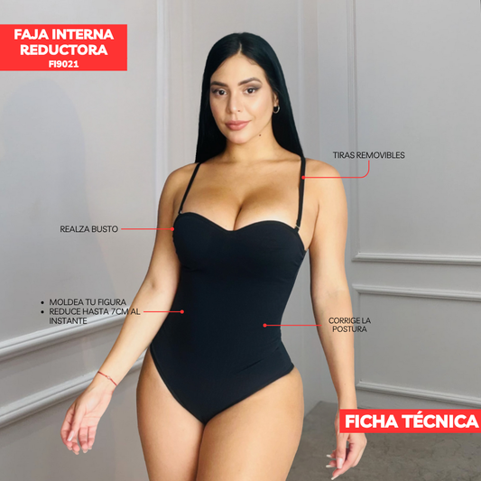 Faja interna -straple y con copas Negro FI9021