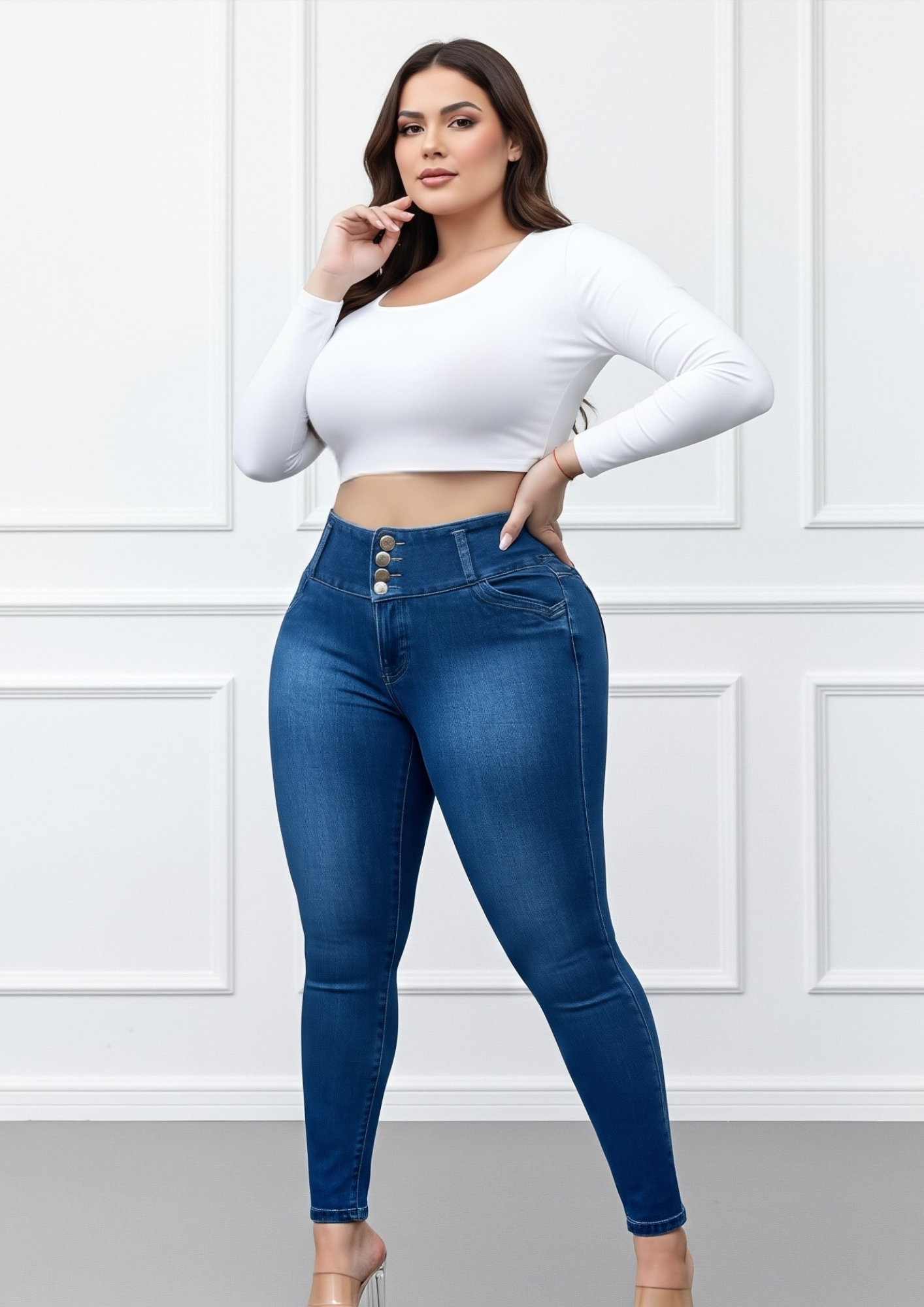 Jeans con Faja Levanta Glúteos Stone 530F
