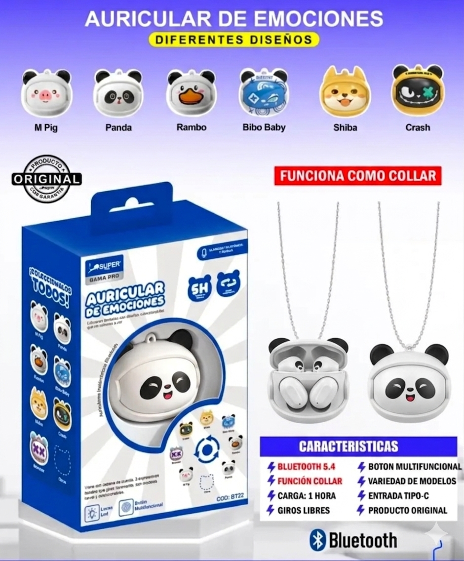 Auricular de Emociones – Diseño Panda