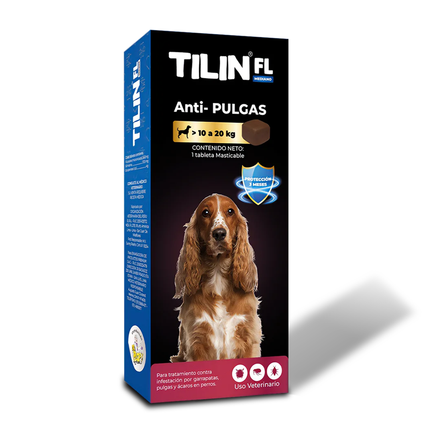 Tilin FL Pastilla Antipulgas de 10 a 20kg 3 Meses de Duracion