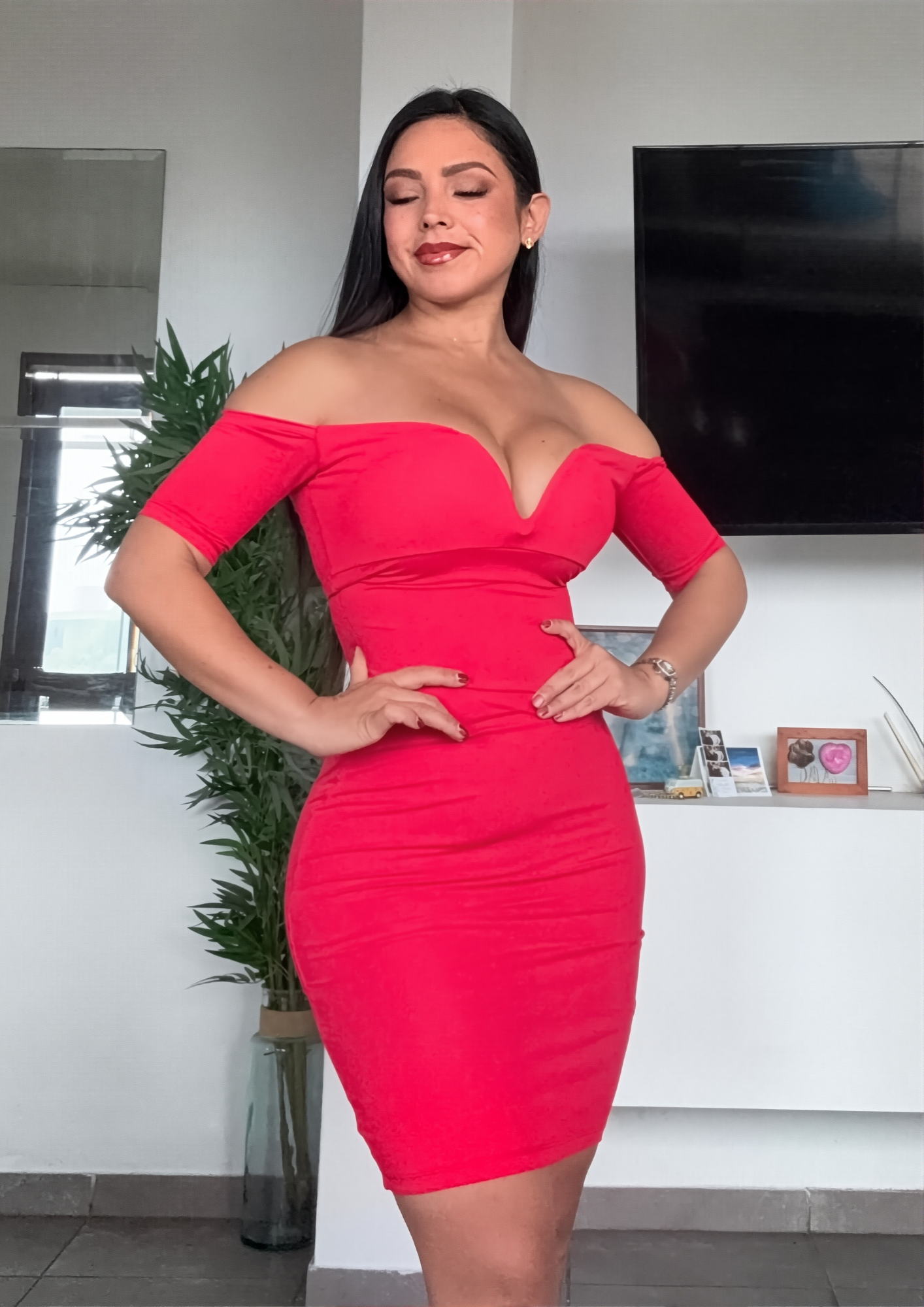 Vestido faja exclusive rojo V9560L
