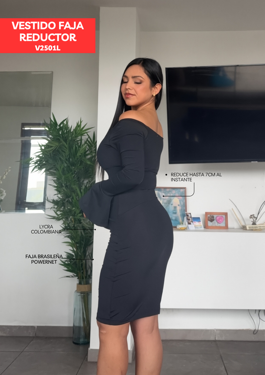vestido faja exclusive negro V2501L